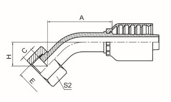 45°公制內(nèi)螺紋平面 參考 REF GB/T 9065.3