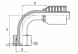 90°公制內(nèi)螺紋24°球面輕系列